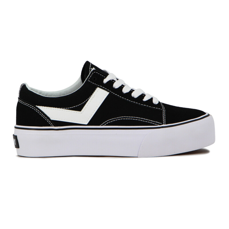 Pony Champion Plataforma Casual Lona-gamuza Unisex - Negro Negro