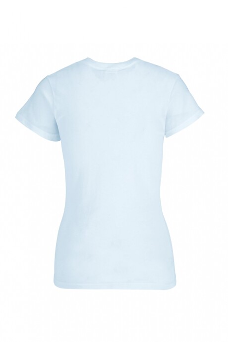 Camiseta escote en v dama Blanco