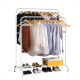 Perchero Doble De Metal Organizador De Ropa Blanco