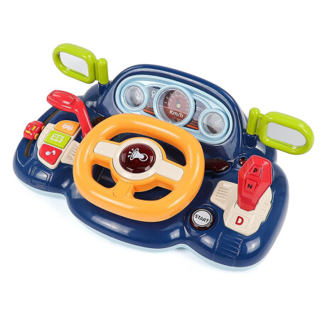 Volante Musical Juego Infantil Simulador Manejo Luz Sonidos Azul