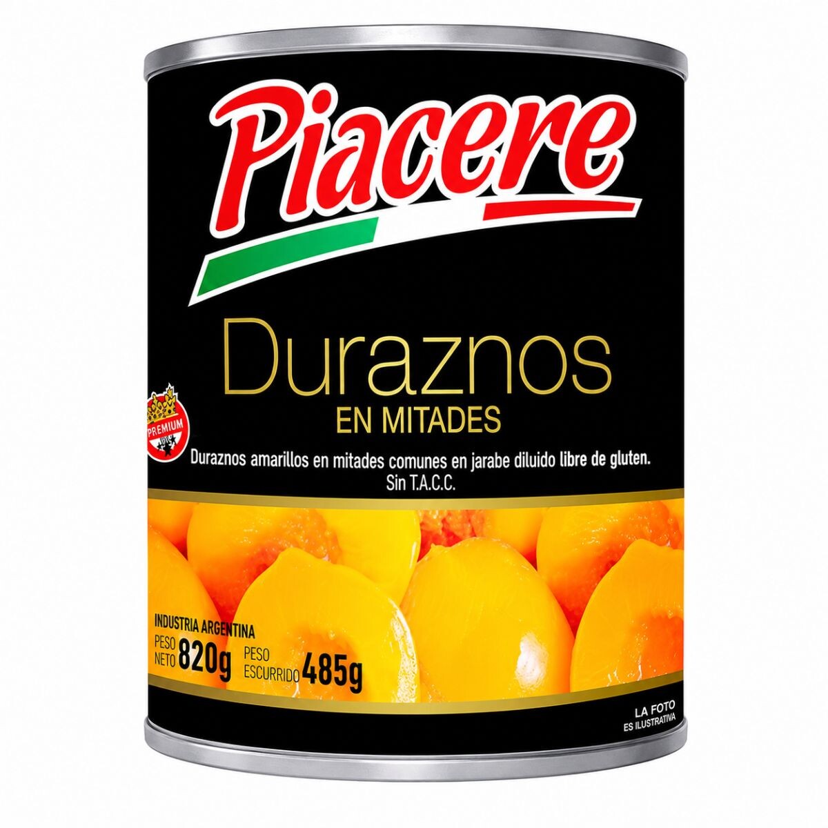 DURAZNOS EN ALMIBAR PIACERE 820G 