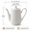 Tetera Porcelana Blanca 1 Litro Tetera Porcelana Blanca 1 Litro