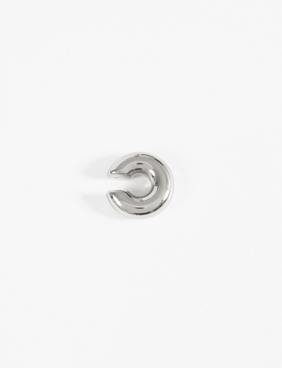 Earcuff grueso 2 cm - plateado 