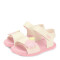 Sandalias de Niña Bibi Baby Soft con Velcro Blanco - Rosado