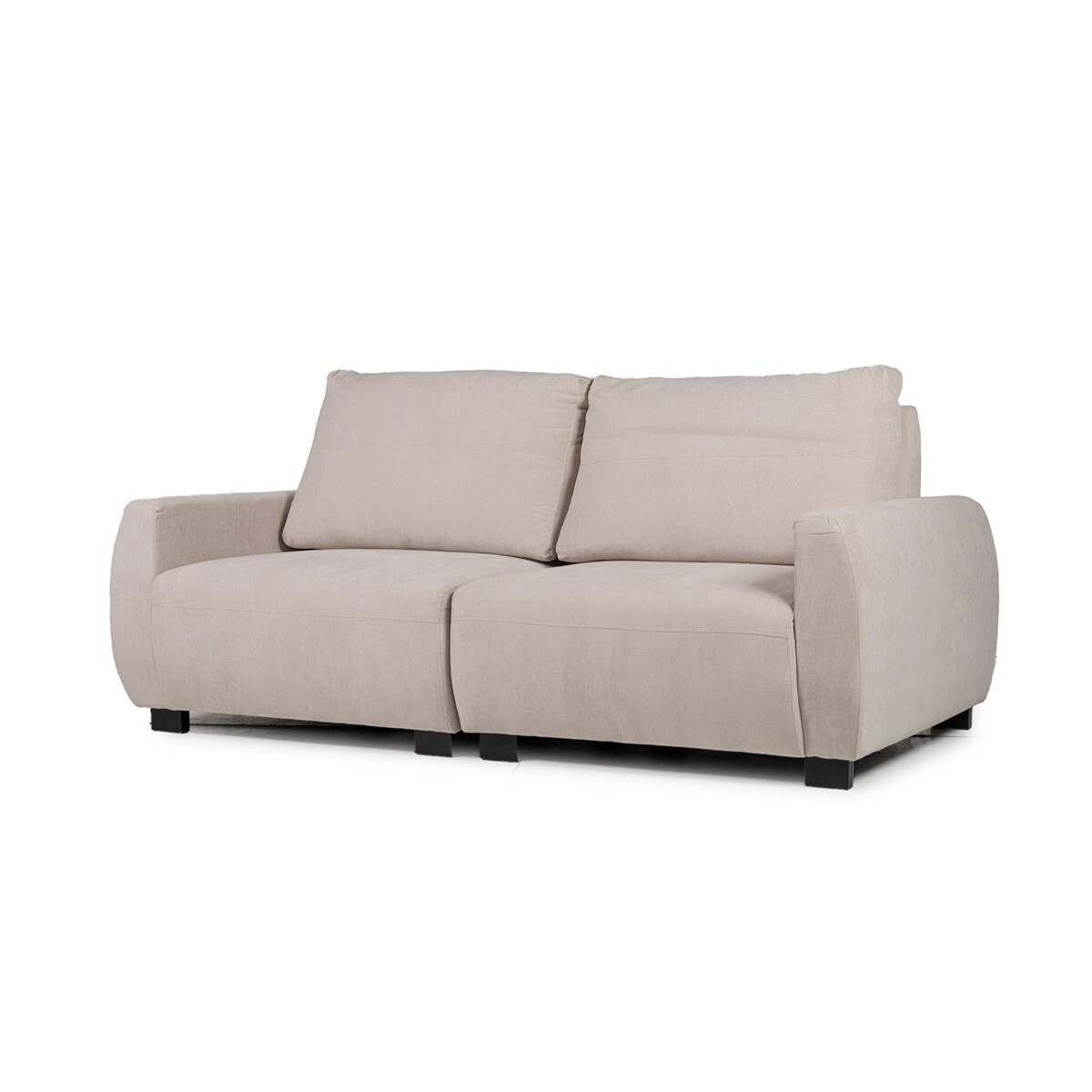 Sofá Carino (Retráctil) - Tela Microfibra - 2 cuerpos - Kruger 02-152 (Beige) 