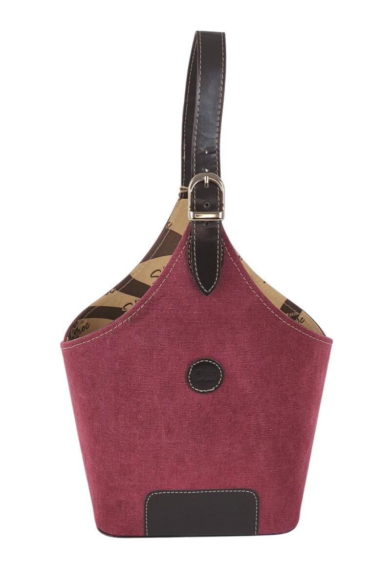 Matera canasto en lona Bordó