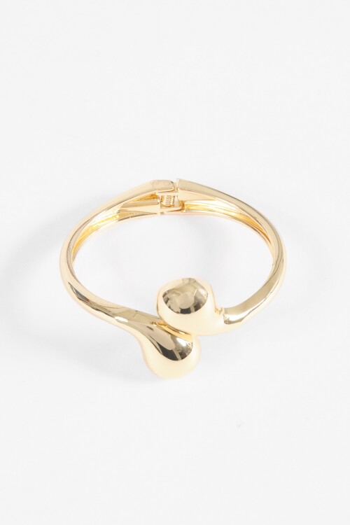 Pulsera cuff bold dorado