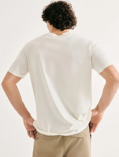 CAMISETA CON ESTAMPA MODELO REGULAR BEIGE