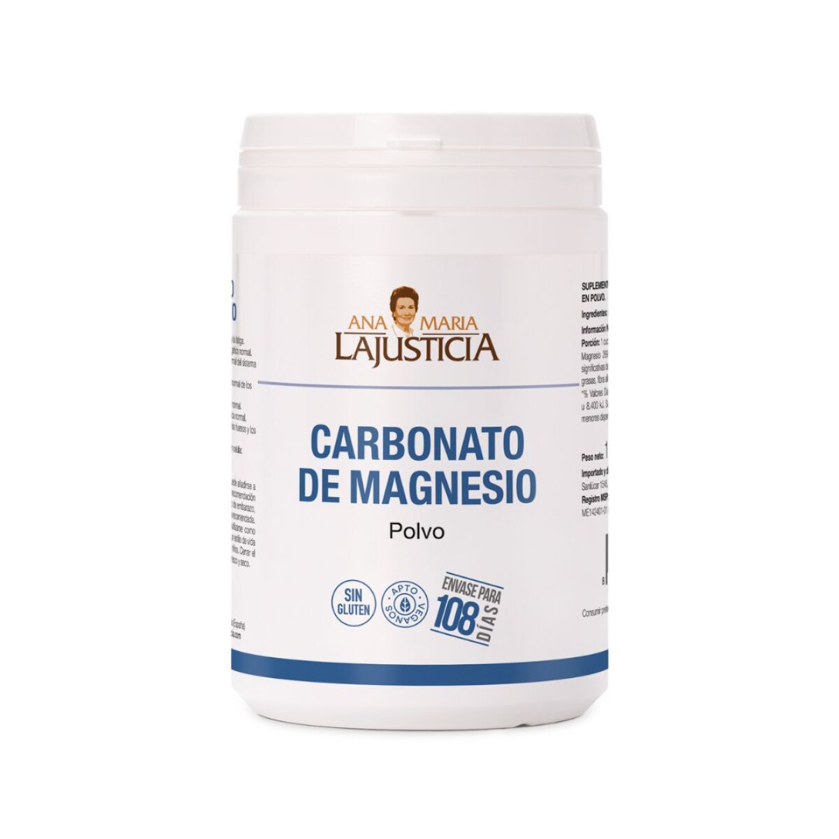 Suplemento Carbonato de Magnesio en Polvo Ana Maria Lajusticia 