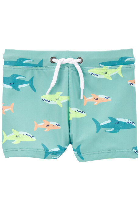 Traje de baño dos piezas con protección UPF 50+ diseño tiburones Traje de baño dos piezas con protección UPF 50+ diseño tiburones