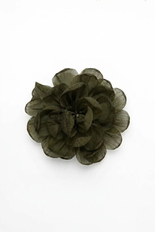 Broche flor verde