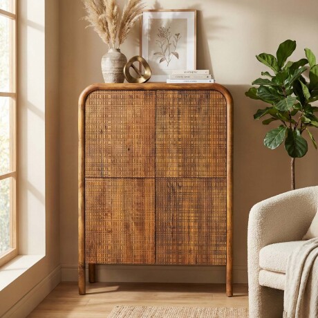 APARADOR ALTO MADERA-DE-MANGO MARRON BENTO