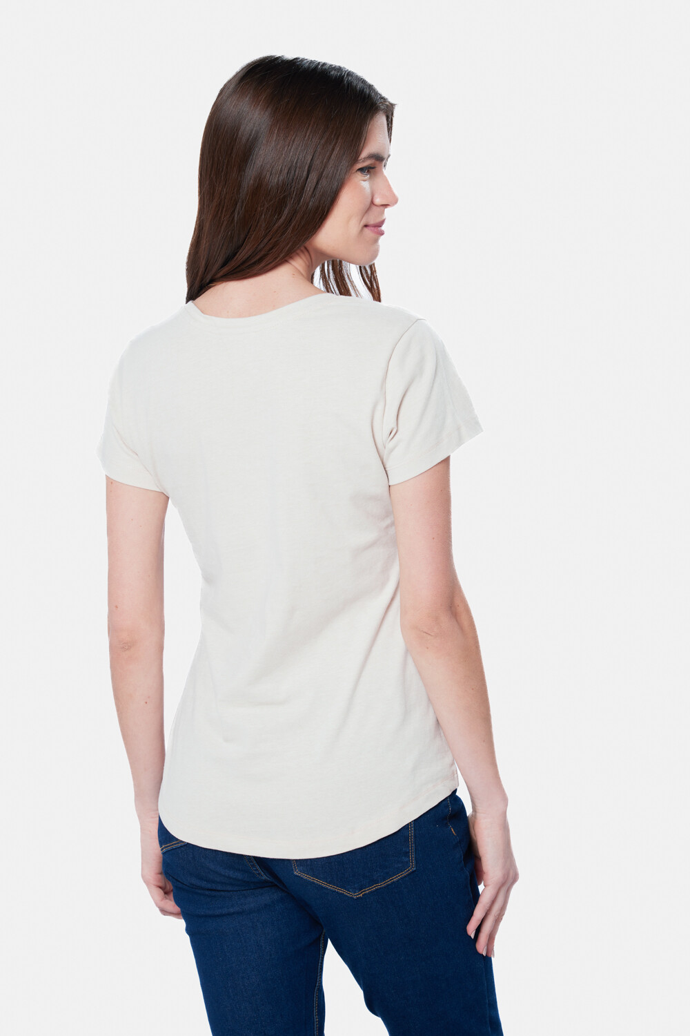 REMERA ESTAMPADA Beige