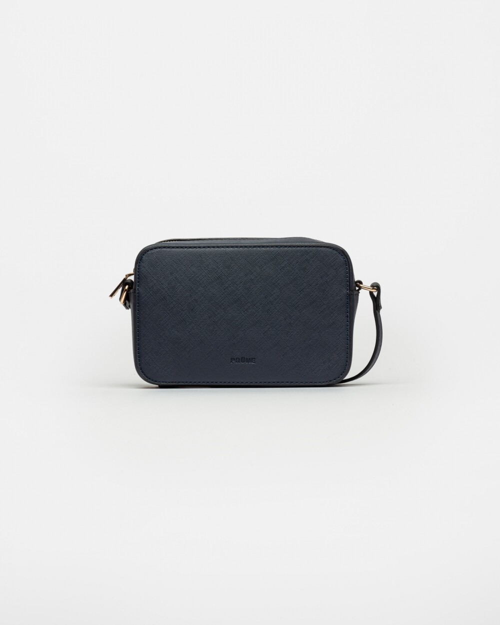 Mini Bag Lane En Efecto Cuero Zaffiano Azul