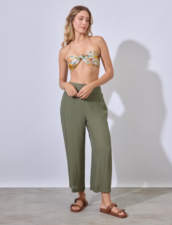 Pantalon Crop VERDE