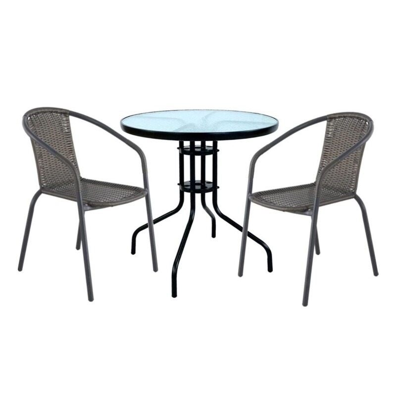 Mesa Vidrio Jardin 2 Sillas Pvc Similar Ratan Mesa Vidrio Jardin 2 Sillas Pvc Similar Ratan