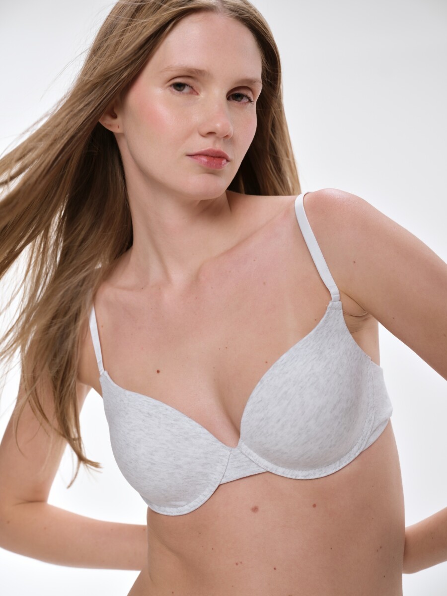 Soutien armado cotton club - Gris Melange 