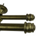 Barrote cortina doble de metal 2,5 m + 3 Soportes ORO VIEJO