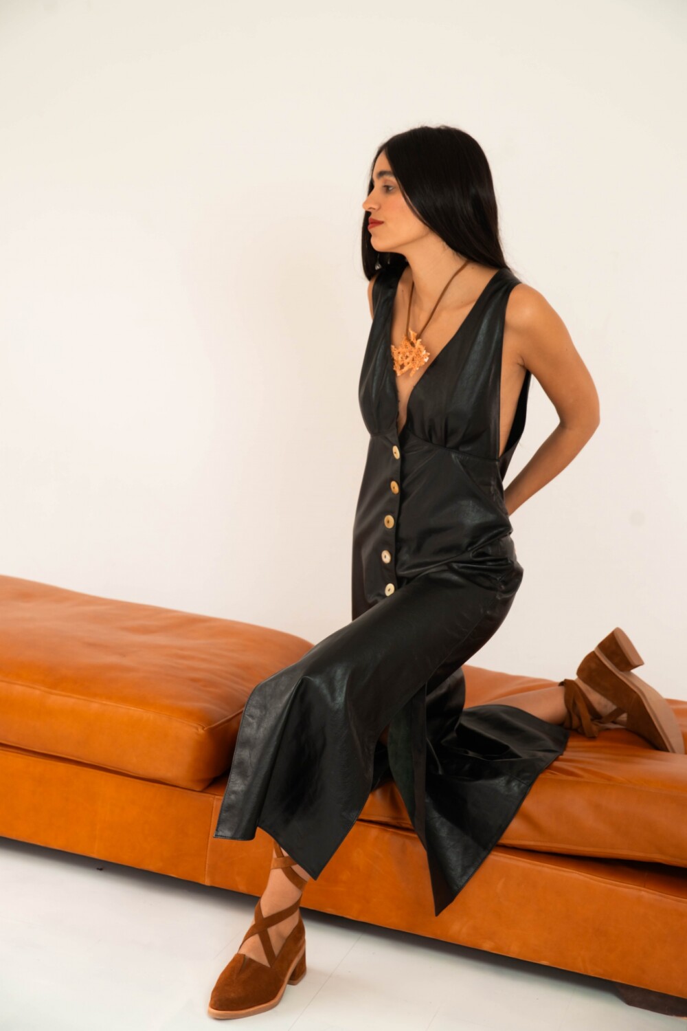 Row dress Negro