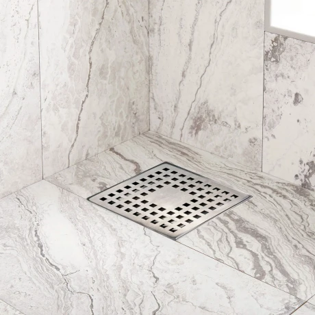 Desagüe Cuadrado 15X15 En Acero Inox 000