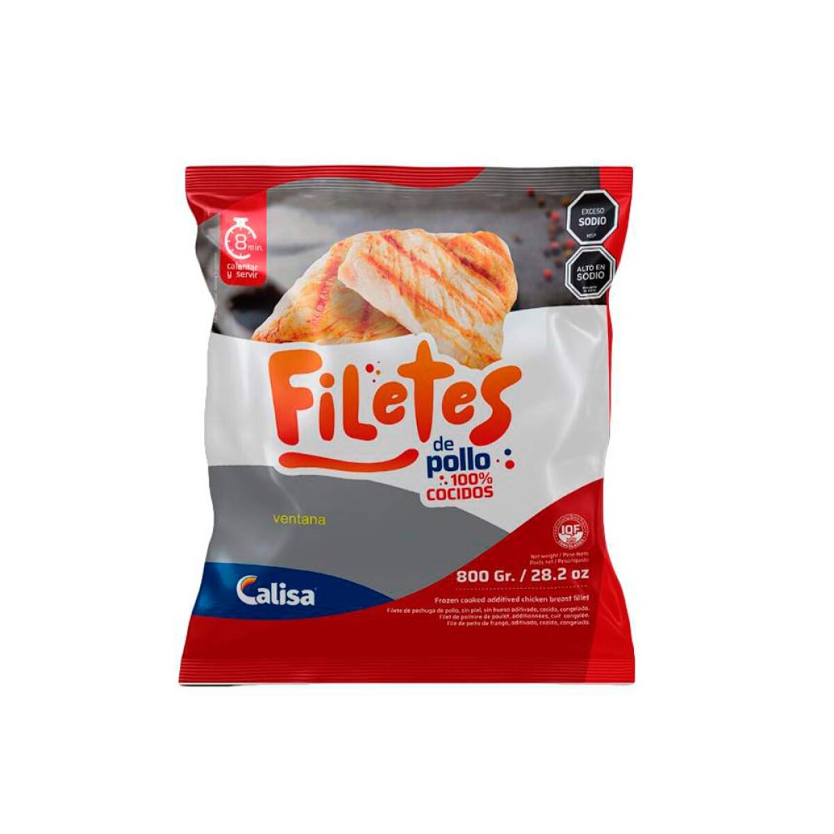 Filetes De Pollo Grillados Calisa 800 Grs 