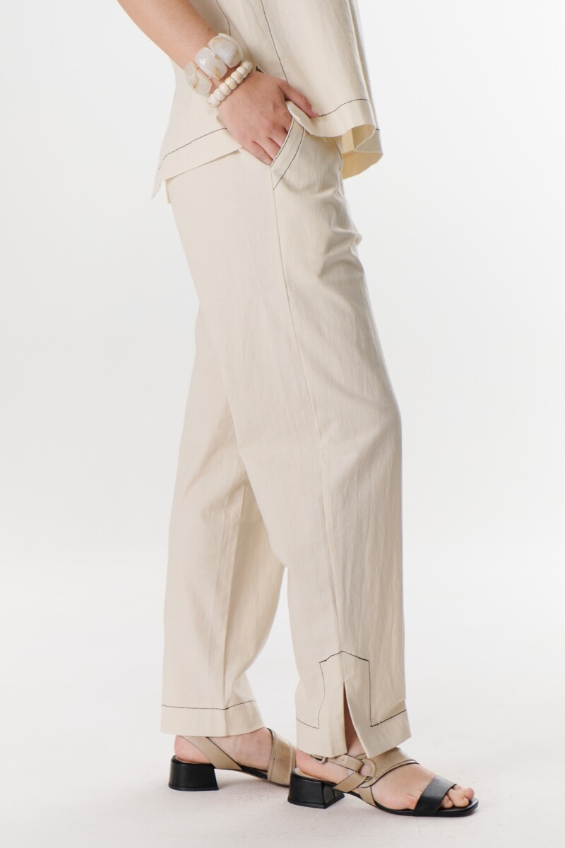 PANTALON LINO STRECH NATURAL