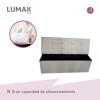 Puff Baúl Lumax Plegable 110x38 cm Organizador Living Dormitorio Gris Claro