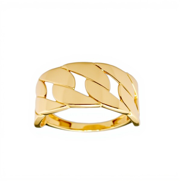 Anillo eslabón-Oro bajo-Sin Piedra-AN8176 sinpiedra