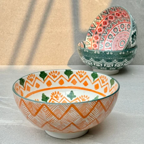 Juego De 3 Bowls Ensaladera Cerámica Ø 20cm x Alto 9cm Juego De 3 Bowls Ensaladera Cerámica Ø 20cm x Alto 9cm