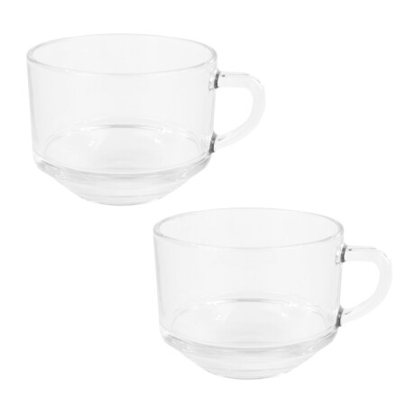 Set de 2 tazas de vidrio 625ml Set de 2 tazas de vidrio 625ml