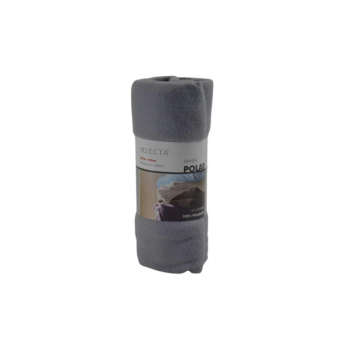 Manta polar 1 plaza 127x152 cm - GRIS CLARO 