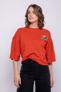 REMERA LEOPA Rojo Paprika