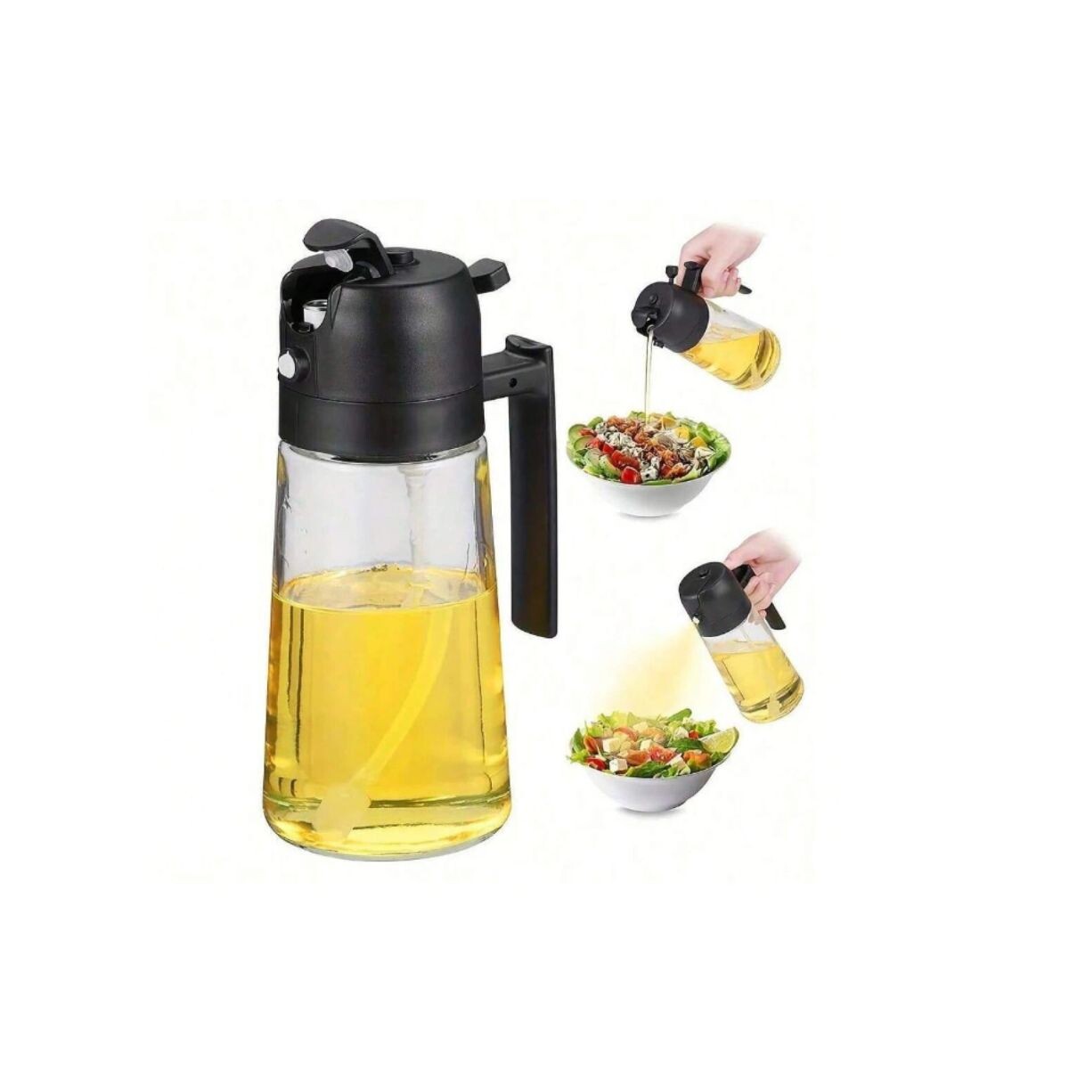 Pulverizador, rociador y dispensador de aceite 2 en 1 