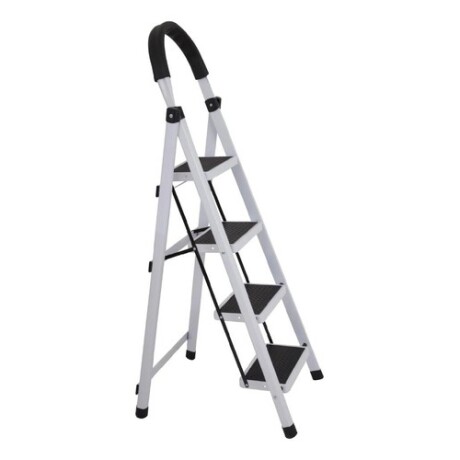 Escalera Tijera 4 Escalones De metal/plastico Negro/Blanco