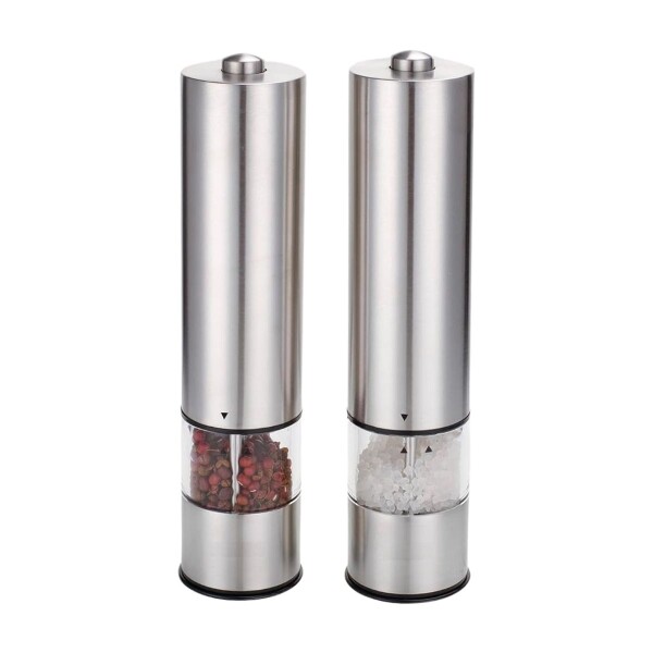 Salero Pimentero Molinillo Electrico Condimentos Acero Inoxidable X 2 Unidades Color Plateado Imback Salero Pimentero Molinillo Electrico Condimentos Acero Inoxidable X 2 Unidades Color Plateado Imback