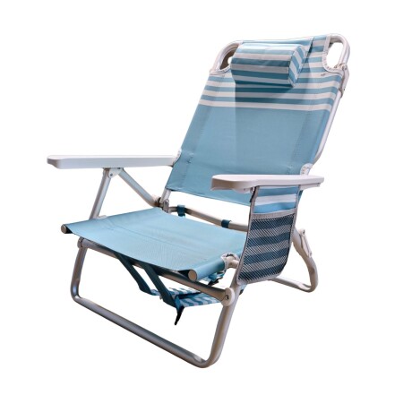 Silla Playera en Aluminio 83x59 cm Rayada Silla Playera en Aluminio 83x59 cm Rayada