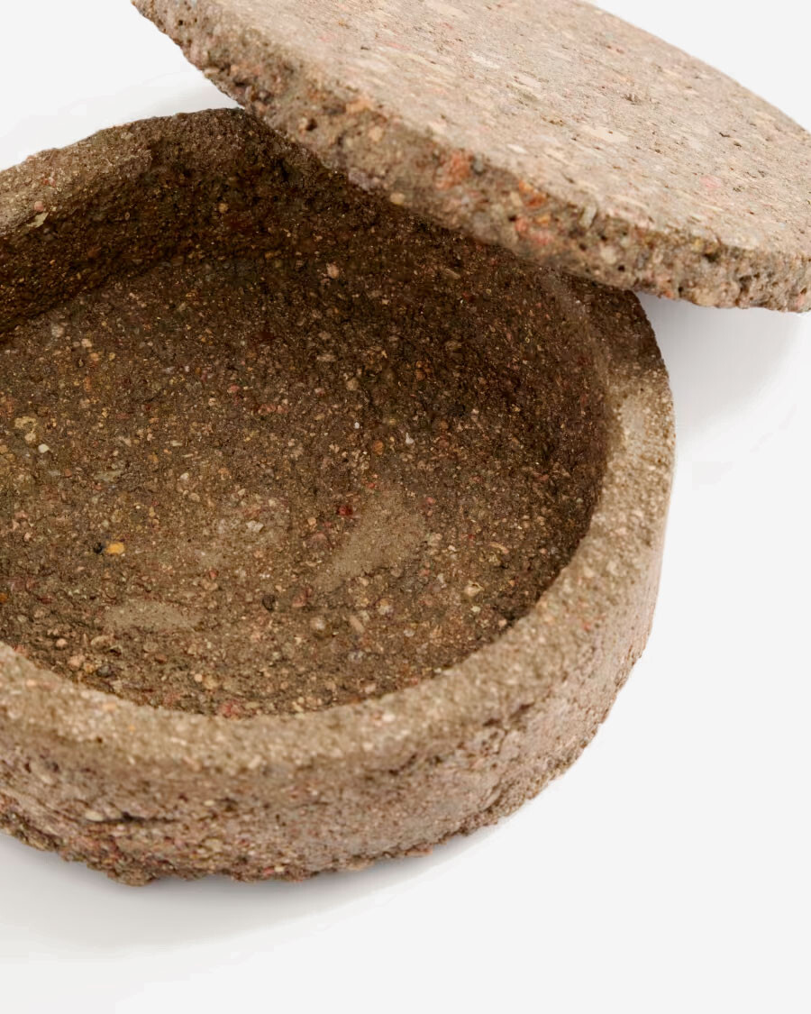 Caja decorativa de piedra Mirani Ø 15 cm