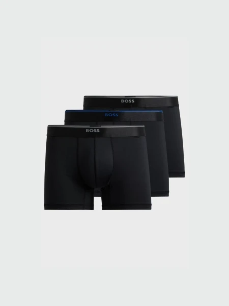 BOSS - Pack X 3 boxer de microfibra con logos en la cintura 0