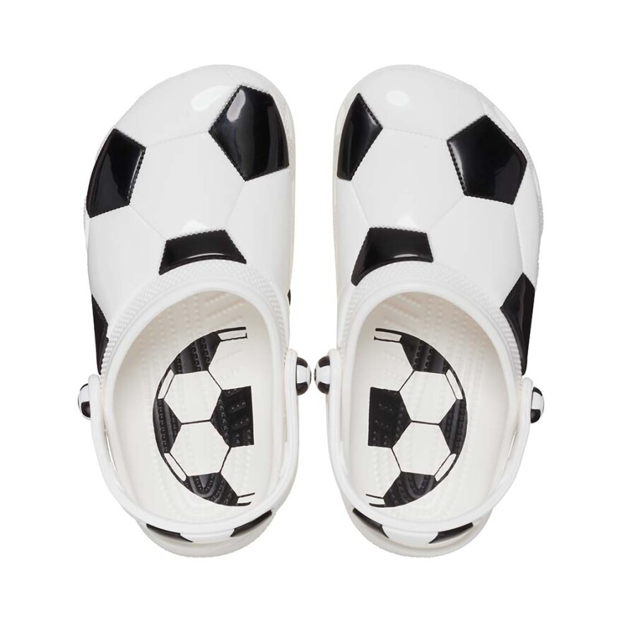 Classic Soccer Ball Clog K - Niños White/black