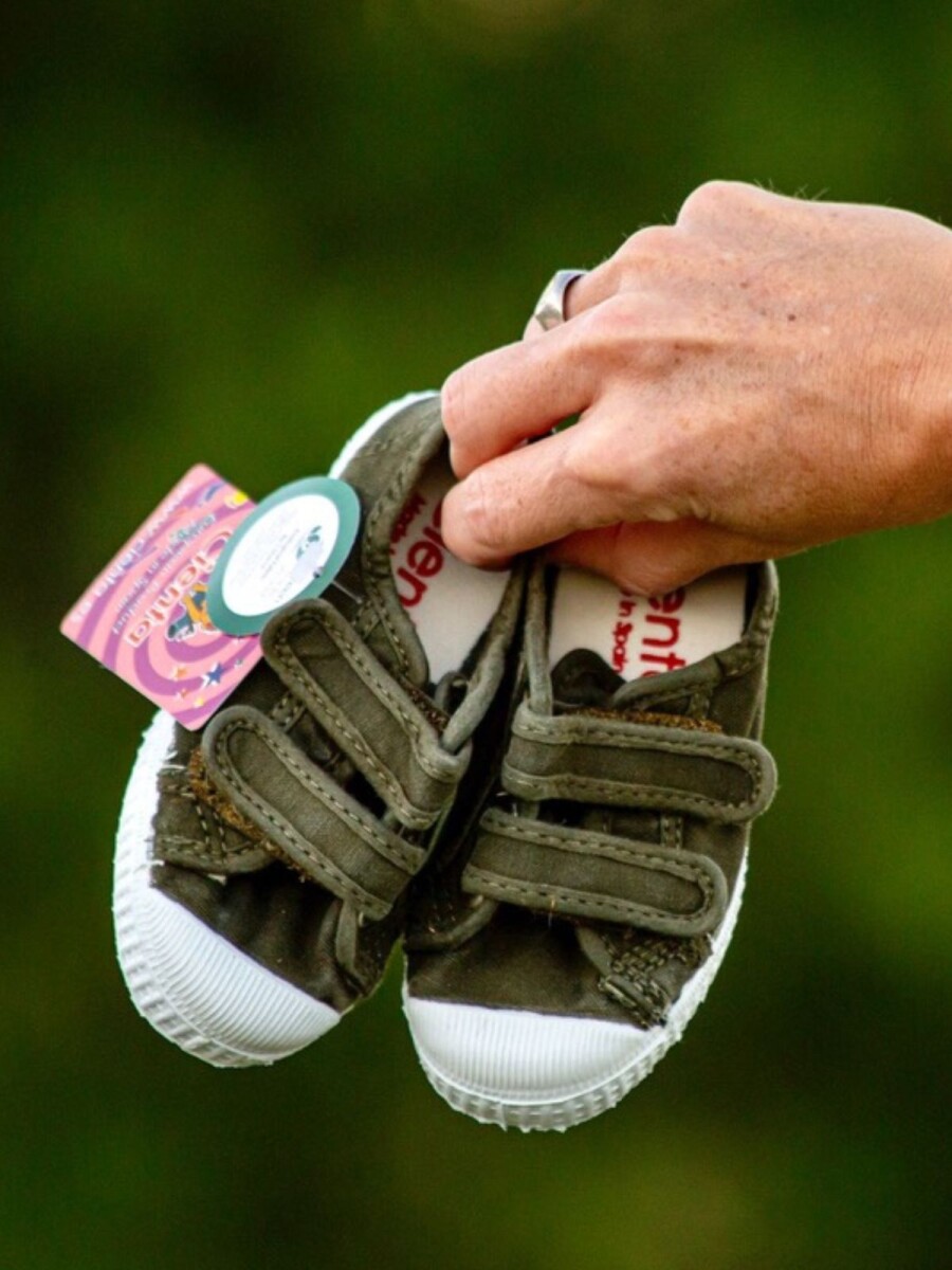 Basquet doble velcro enzimático - Kaki 