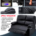 Sillón 2 Cuerpos Reclinable Con Masajeador Y Terapia De Calor, Totalmente Automatizado NEGRO