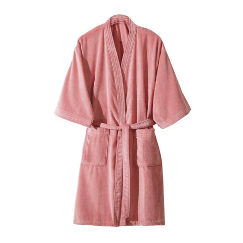 Bata de baño Dohler Velour Variedad de Talles y Colores ROSA