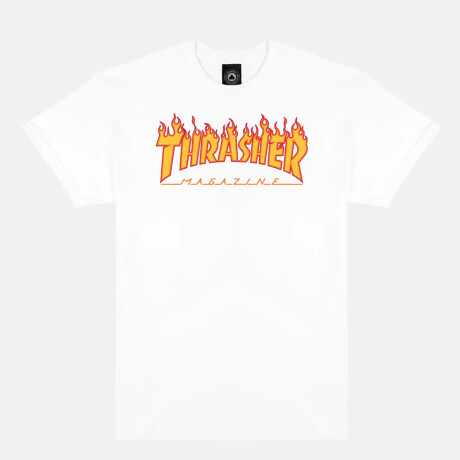 Remera Thrasher Mujer Flame Logo - Bordó Blanco