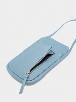 Bolsa Para Móvil Con Detalles De Piel azul