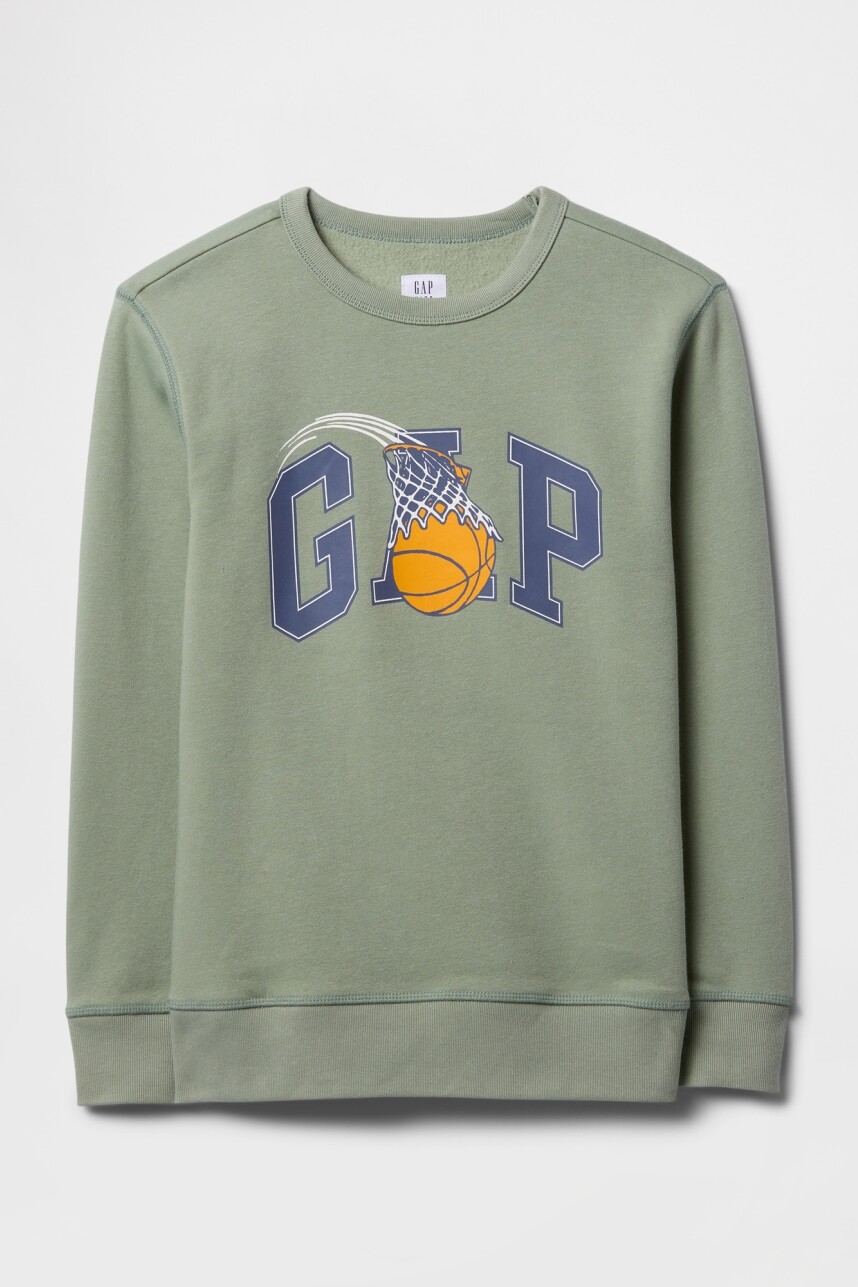 Buzo Deportivo Logo Gap Niño Gasoline Green