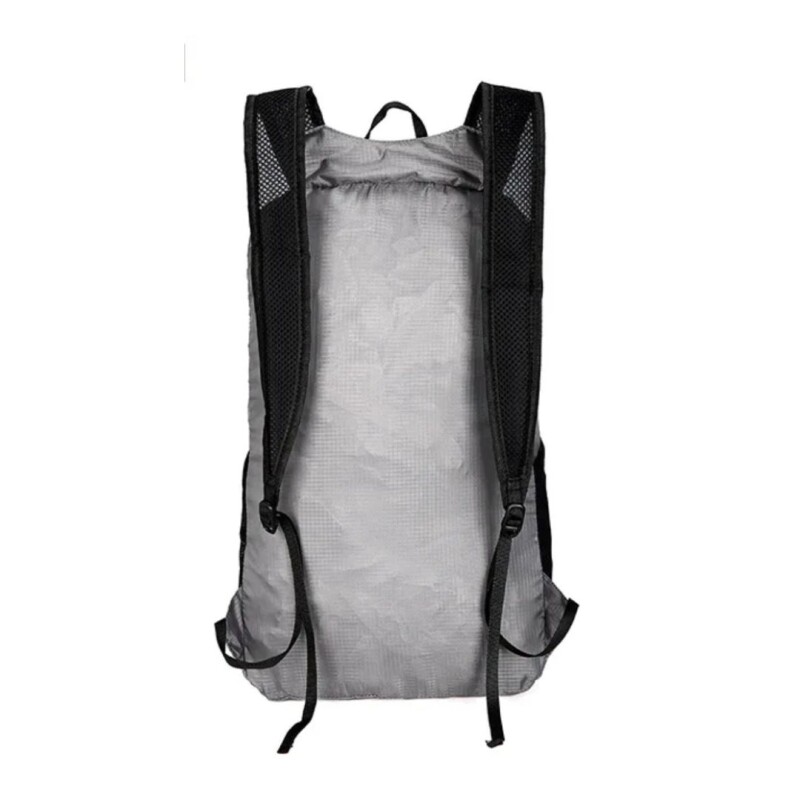 Mochila Plegable Viaje Almacenamiento Impermeable Multiuso Color gris