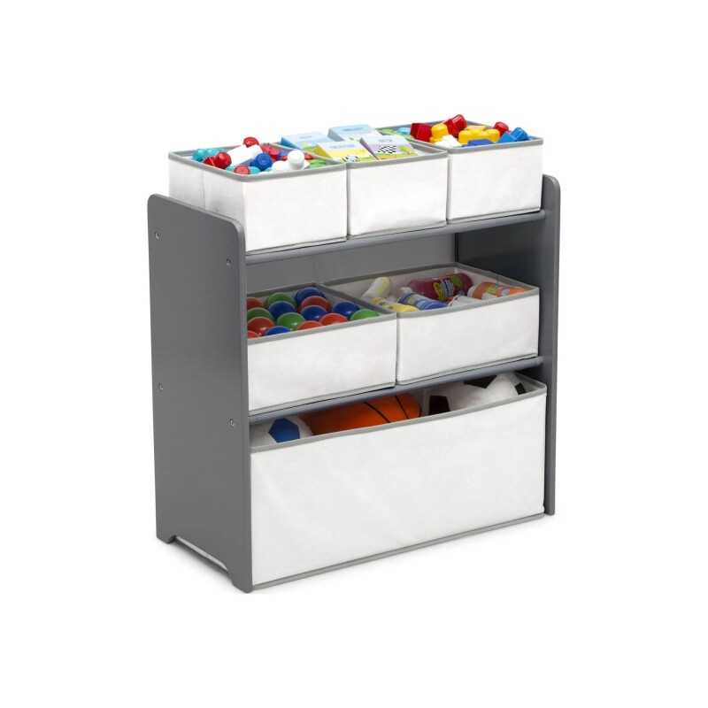 Set juego de mesa y organizador 6 contenedores Gris/Blanco con almacenaje Set juego de mesa y organizador 6 contenedores Gris/Blanco con almacenaje