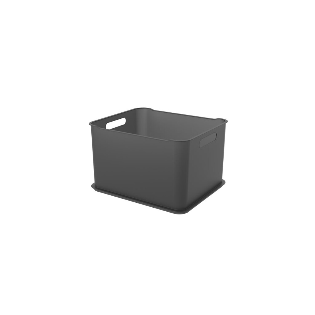 CANASTO PLASTICO RECT 38x32x23CM GRIS OSC. COZA 