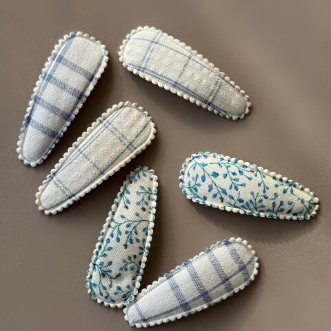 Broches Tic Tac Pattern Azulino X 8