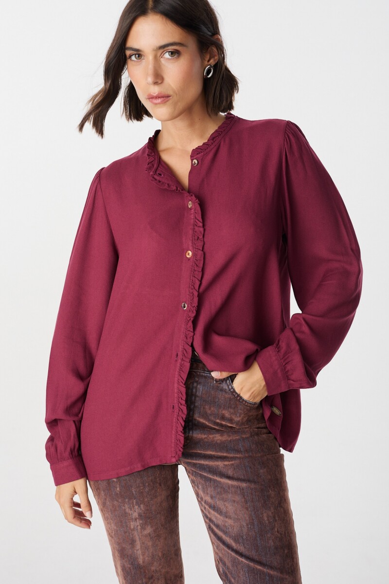 Camisa Soft Bordeaux